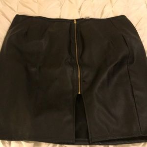 Faux leather skirt